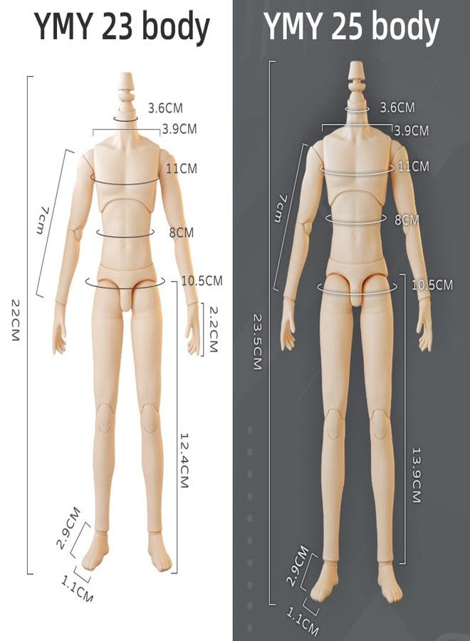 XiDonDon جسم XiDonDon YMY23 YMY25 ذكر لدمية SD BJD المفصلية ob22,ob24 GSC ملحقات بديلة للدمى (25 أبيض) - Image 3